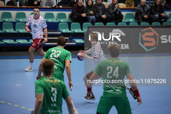 Mateusz Goralski participates in a match of the Orlen Superliga between WKS Slask Wroclaw and Wybrzeze Gdansk in Wroclaw, Poland, on Decembe...