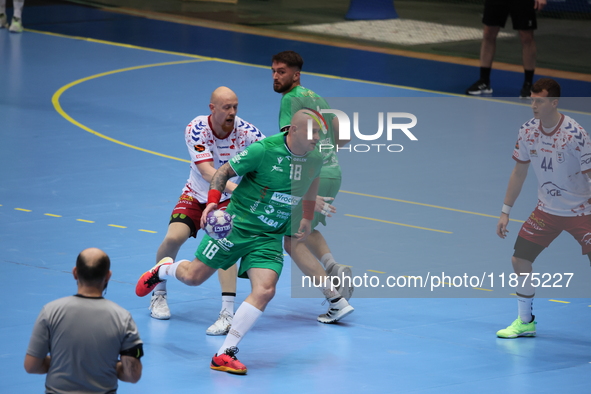 Mateusz Jankowski participates in a match of the Orlen Superliga between WKS Slask Wroclaw and Wybrzeze Gdansk in Wroclaw, Poland, on Decemb...