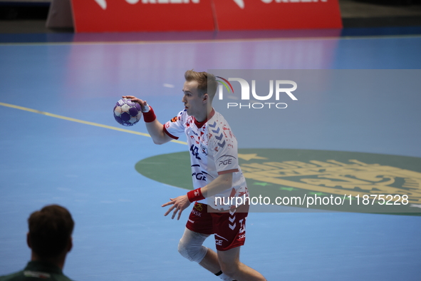 Jakub Bedzikowski participates in a match of the Orlen Superliga between WKS Slask Wroclaw and Wybrzeze Gdansk in Wroclaw, Poland, on Decemb...