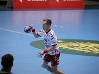 Jakub Bedzikowski participates in a match of the Orlen Superliga between WKS Slask Wroclaw and Wybrzeze Gdansk in Wroclaw, Poland, on Decemb...