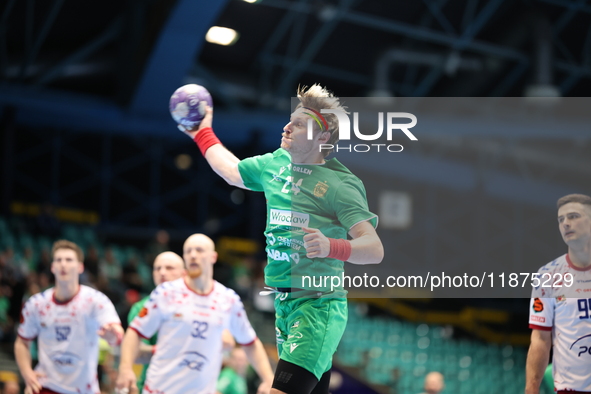 KRZYSZTOF GADEK participates in a match of the Orlen Superliga between WKS Slask Wroclaw and Wybrzeze Gdansk in Wroclaw, Poland, on December...