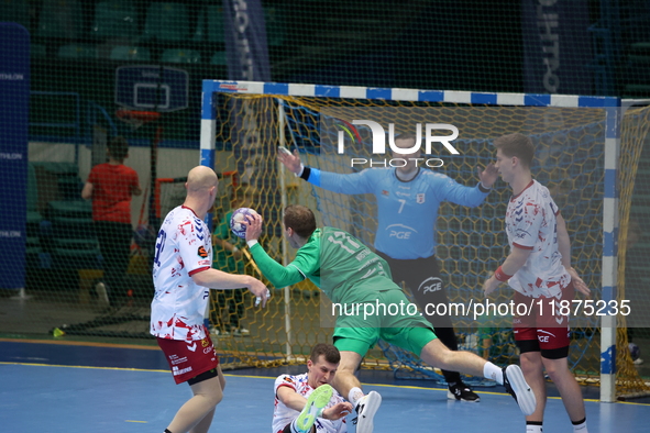 MARCIN DYTKO and MATEUSZ ZEMBRZYCKI participate in a match of the Orlen Superliga between WKS Slask Wroclaw and Wybrzeze Gdansk in Wroclaw,...