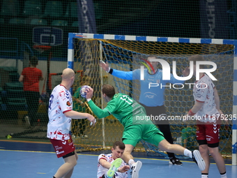 MARCIN DYTKO and MATEUSZ ZEMBRZYCKI participate in a match of the Orlen Superliga between WKS Slask Wroclaw and Wybrzeze Gdansk in Wroclaw,...