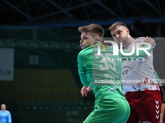 Jakub Wielgucki participates in a match of the Orlen Superliga between WKS Slask Wroclaw and Wybrzeze Gdansk in Wroclaw, Poland, on December...