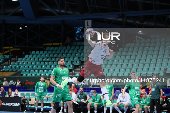 MIKOLAJ CZAPLINSKI participates in a match of the Orlen Superliga between WKS Slask Wroclaw and Wybrzeze Gdansk in Wroclaw, Poland, on Decem...