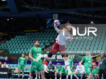 MIKOLAJ CZAPLINSKI participates in a match of the Orlen Superliga between WKS Slask Wroclaw and Wybrzeze Gdansk in Wroclaw, Poland, on Decem...