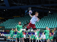 MIKOLAJ CZAPLINSKI participates in a match of the Orlen Superliga between WKS Slask Wroclaw and Wybrzeze Gdansk in Wroclaw, Poland, on Decem...