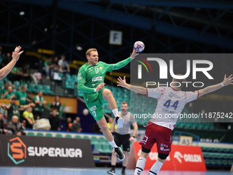 Bartosz Nastaj participates in a match of the Orlen Superliga between WKS Slask Wroclaw and Wybrzeze Gdansk in Wroclaw, Poland, on December...