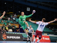 Bartosz Nastaj participates in a match of the Orlen Superliga between WKS Slask Wroclaw and Wybrzeze Gdansk in Wroclaw, Poland, on December...