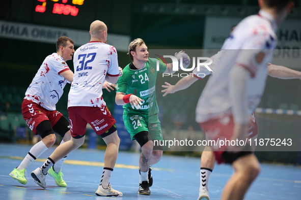 KRZYSZTOF GADEK participates in a match of the Orlen Superliga between WKS Slask Wroclaw and Wybrzeze Gdansk in Wroclaw, Poland, on December...