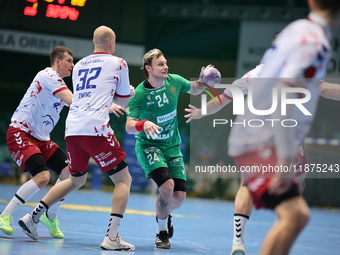 KRZYSZTOF GADEK participates in a match of the Orlen Superliga between WKS Slask Wroclaw and Wybrzeze Gdansk in Wroclaw, Poland, on December...