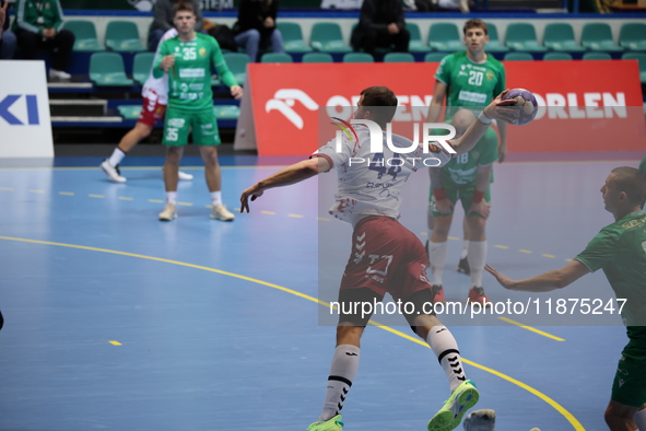 MIKOLAJ CZAPLINSKI participates in a match of the Orlen Superliga between WKS Slask Wroclaw and Wybrzeze Gdansk in Wroclaw, Poland, on Decem...