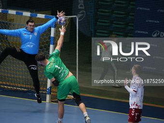 Hubert Kornecki participates in a match of the Orlen Superliga between WKS Slask Wroclaw and Wybrzeze Gdansk in Wroclaw, Poland, on December...