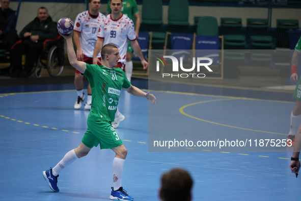 Kamil Ramiaczek participates in a match of the Orlen Superliga between WKS Slask Wroclaw and Wybrzeze Gdansk in Wroclaw, Poland, on December...