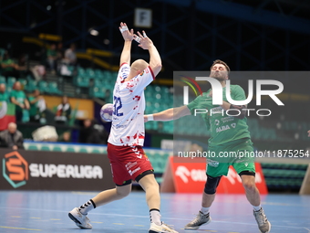 Hubert Kornecki participates in a match of the Orlen Superliga between WKS Slask Wroclaw and Wybrzeze Gdansk in Wroclaw, Poland, on December...