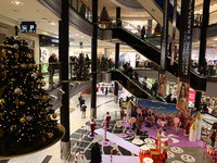 A view of the Galeria Krakowska shopping mall with Christmas decorations in Krakow, Poland on December 16, 2024. (