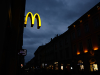 McDonald's logo is seen in Krakow, Poland on December 16, 2024. (