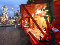 RZESZOW, POLAND - DECEMBER 16:
A general view of the Christmas Market at Main Market Square opening in the afternoon amid strong winds after...