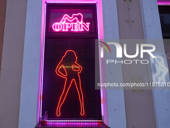 RZESZOW, POLAND - DECEMBER 16:
A go-go bar located in the heart of Rzeszow, on December 16, 2024, in Rzeszow, Subcarpathian Voivodeship, Pol...