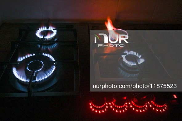 RZESZOW, POLAND - DECEMBER 16:
Natural gas burners on a natural-gas-burning stove, on December 16, 2024, in Rzeszow, Subcarpathian Voivodesh...