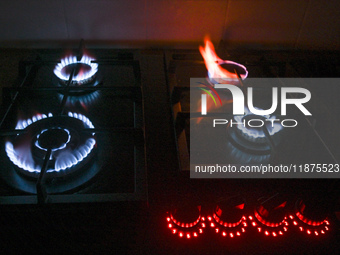 RZESZOW, POLAND - DECEMBER 16:
Natural gas burners on a natural-gas-burning stove, on December 16, 2024, in Rzeszow, Subcarpathian Voivodesh...