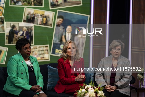 On December 16, 2024, the First Lady Jill Biden, a classroom teacher for 40 years, hosts a virtual thank you event for educators with the Am...