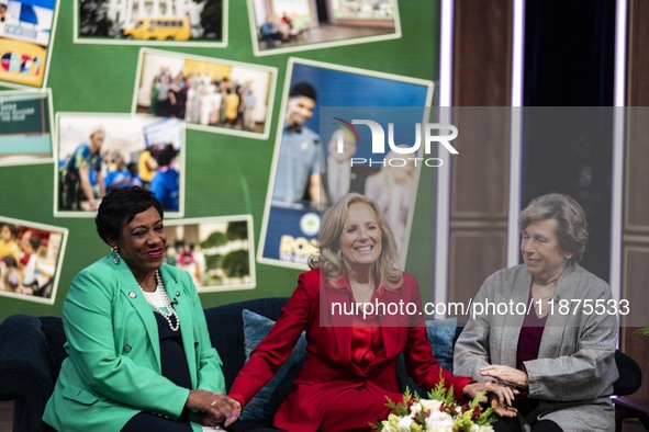 On December 16, 2024, the First Lady Jill Biden, a classroom teacher for 40 years, hosts a virtual thank you event for educators with the Am...