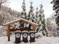 Rubbish accumulates at Eibsee in Grainau, Bavaria, Germany, on December 13, 2024. The lake is located 9 km southwest of Garmisch-Partenkirch...