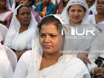 Protestant Christians attend a pre-Christmas celebration in Kolkata, India, on December 17, 2024. Protestantism is a branch of Christianity...