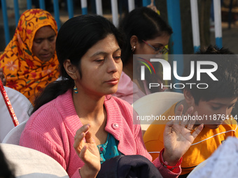 Protestant Christians offer prayers before a pre-Christmas celebration in Kolkata, India, on December 17, 2024. Protestantism is a branch of...