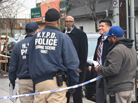 A man is stabbed multiple times to death outside of Mucho Luco Deli Grocery in Brownsville, Brooklyn, New York, United States, on December 1...