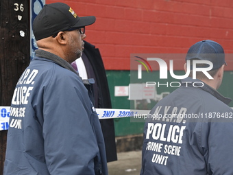 A man is stabbed multiple times to death outside of Mucho Luco Deli Grocery in Brownsville, Brooklyn, New York, United States, on December 1...