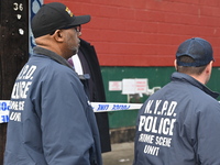 A man is stabbed multiple times to death outside of Mucho Luco Deli Grocery in Brownsville, Brooklyn, New York, United States, on December 1...