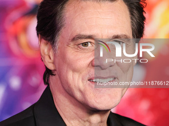 Jim Carrey arrives at the Los Angeles Premiere Of Paramount Pictures' 'Sonic The Hedgehog 3' held at the TCL Chinese Theatre IMAX on Decembe...