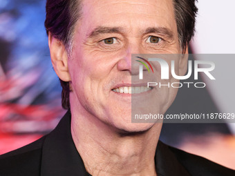 Jim Carrey arrives at the Los Angeles Premiere Of Paramount Pictures' 'Sonic The Hedgehog 3' held at the TCL Chinese Theatre IMAX on Decembe...