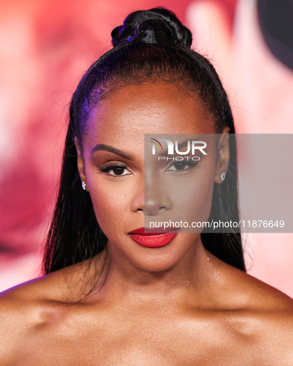 Tika Sumpter arrives at the Los Angeles Premiere Of Paramount Pictures' 'Sonic The Hedgehog 3' held at the TCL Chinese Theatre IMAX on Decem...