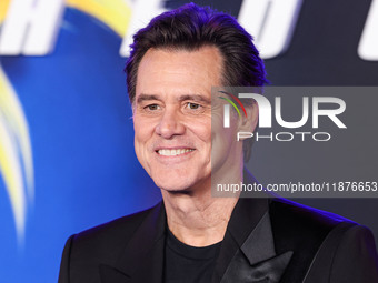 Jim Carrey arrives at the Los Angeles Premiere Of Paramount Pictures' 'Sonic The Hedgehog 3' held at the TCL Chinese Theatre IMAX on Decembe...