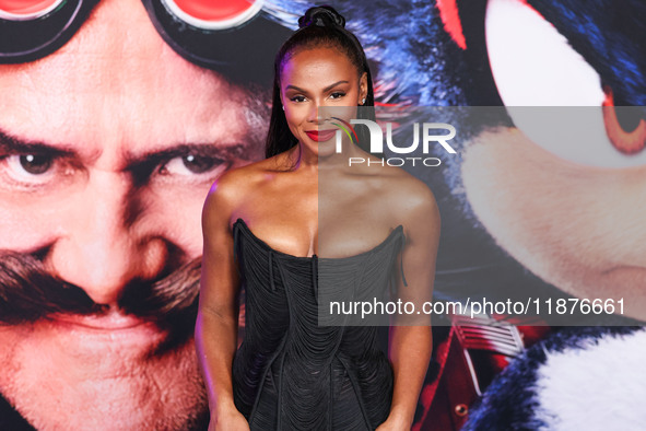 Tika Sumpter arrives at the Los Angeles Premiere Of Paramount Pictures' 'Sonic The Hedgehog 3' held at the TCL Chinese Theatre IMAX on Decem...