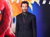 Keanu Reeves arrives at the Los Angeles Premiere Of Paramount Pictures' 'Sonic The Hedgehog 3' held at the TCL Chinese Theatre IMAX on Decem...