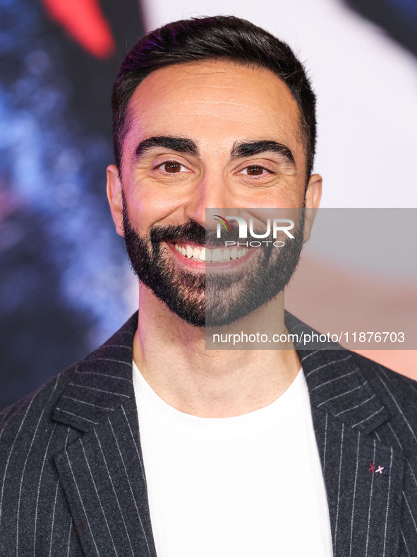 Lee Majdoub arrives at the Los Angeles Premiere Of Paramount Pictures' 'Sonic The Hedgehog 3' held at the TCL Chinese Theatre IMAX on Decemb...