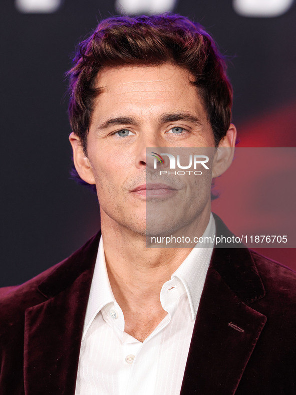 James Marsden arrives at the Los Angeles Premiere Of Paramount Pictures' 'Sonic The Hedgehog 3' held at the TCL Chinese Theatre IMAX on Dece...