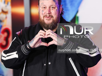 Jelly Roll (Jason Bradley DeFord) arrives at the Los Angeles Premiere Of Paramount Pictures' 'Sonic The Hedgehog 3' held at the TCL Chinese...