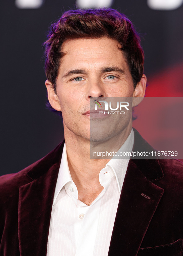 James Marsden arrives at the Los Angeles Premiere Of Paramount Pictures' 'Sonic The Hedgehog 3' held at the TCL Chinese Theatre IMAX on Dece...