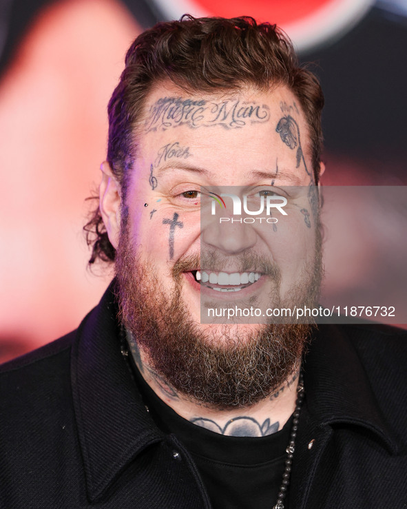 Jelly Roll (Jason Bradley DeFord) arrives at the Los Angeles Premiere Of Paramount Pictures' 'Sonic The Hedgehog 3' held at the TCL Chinese...