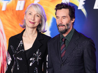 Alexandra Grant and boyfriend Keanu Reeves arrive at the Los Angeles Premiere Of Paramount Pictures' 'Sonic The Hedgehog 3' held at the TCL...