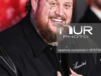 Jelly Roll (Jason Bradley DeFord) arrives at the Los Angeles Premiere Of Paramount Pictures' 'Sonic The Hedgehog 3' held at the TCL Chinese...