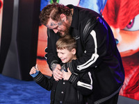 Jelly Roll (Jason Bradley DeFord) and son Noah Buddy DeFord arrive at the Los Angeles Premiere Of Paramount Pictures' 'Sonic The Hedgehog 3'...