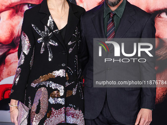 Alexandra Grant and boyfriend Keanu Reeves arrive at the Los Angeles Premiere Of Paramount Pictures' 'Sonic The Hedgehog 3' held at the TCL...