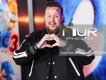 Jelly Roll (Jason Bradley DeFord) arrives at the Los Angeles Premiere Of Paramount Pictures' 'Sonic The Hedgehog 3' held at the TCL Chinese...