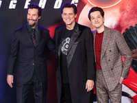 Keanu Reeves, Jim Carrey and Ben Schwartz arrive at the Los Angeles Premiere Of Paramount Pictures' 'Sonic The Hedgehog 3' held at the TCL C...